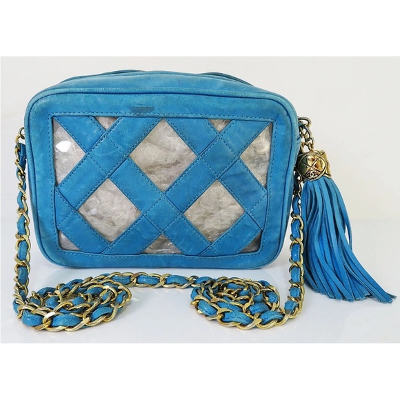 CHANEL Blue and White Crossbody Bag - Picture 2 of 10